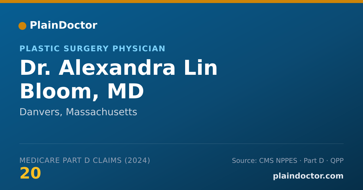 Shareable card for Alexandra Lin Bloom, MD - Plastic Surgery Physician, Danvers, MA