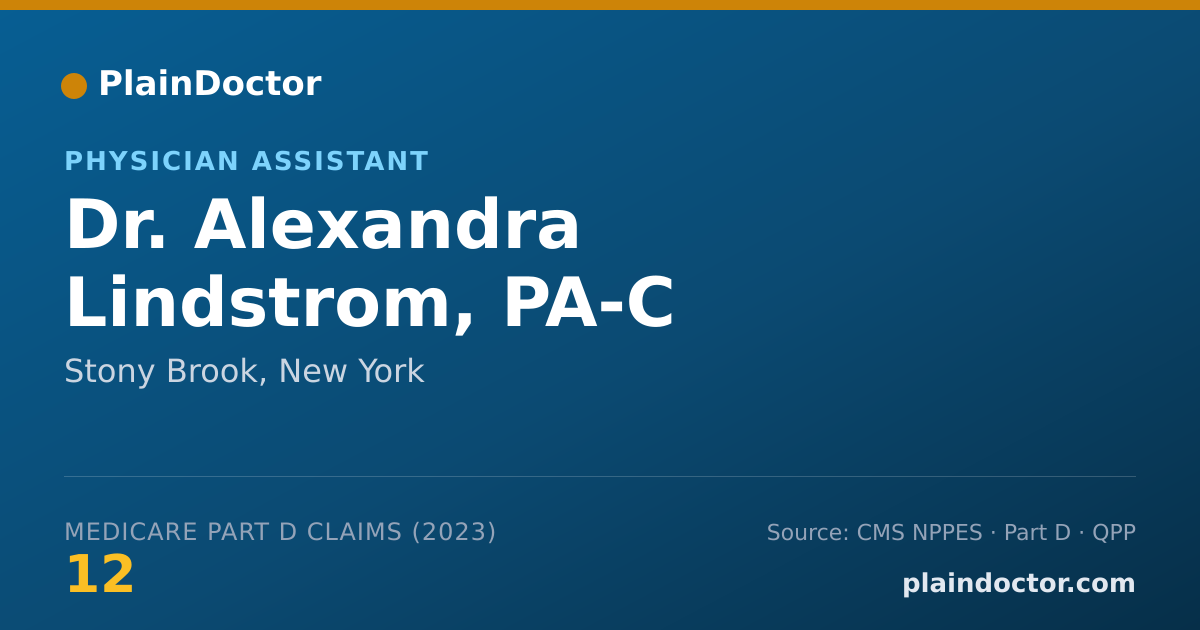 Shareable card for Alexandra Lindstrom, PA-C - Physician Assistant, Stony Brook, NY