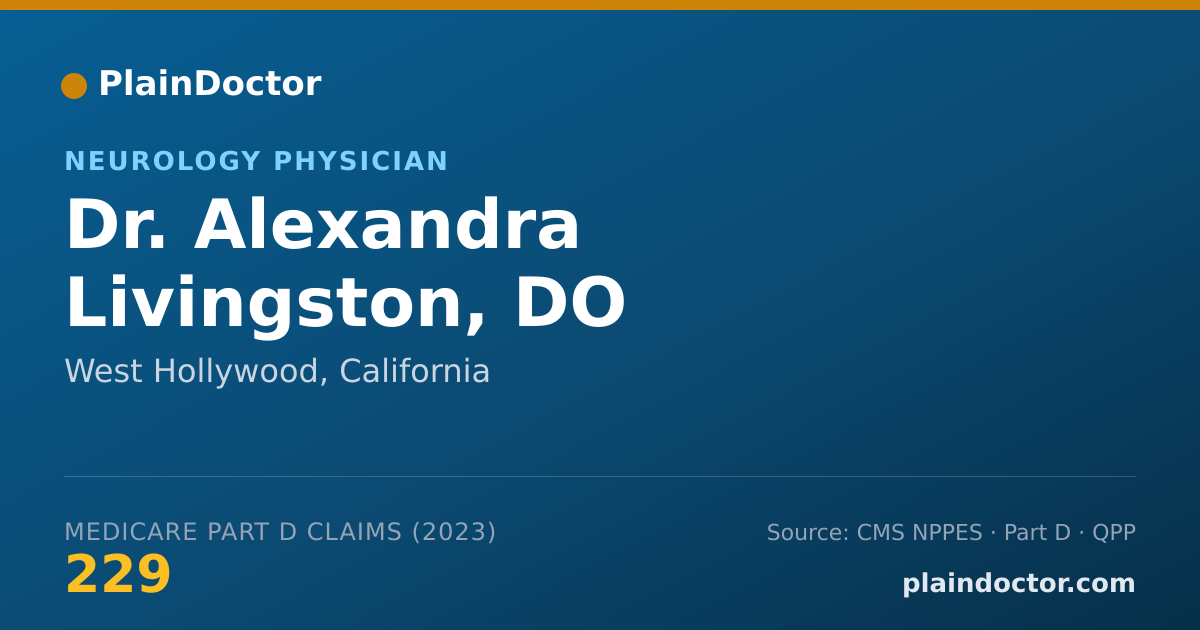 Shareable card for Alexandra Livingston, DO - Neurology Physician, West Hollywood, CA