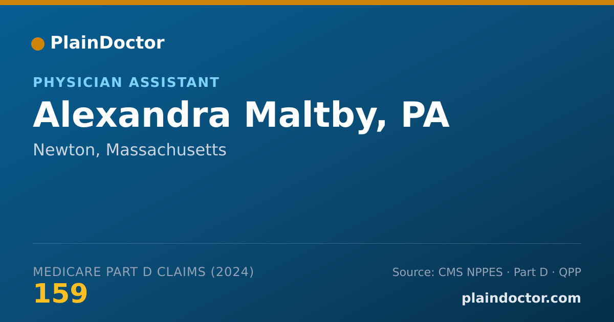 Shareable card for Alexandra Maltby, PA - Physician Assistant, Newton, MA