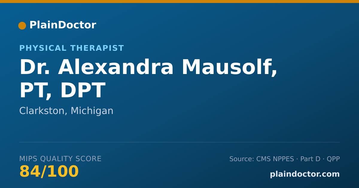 Shareable card for Alexandra Mausolf, PT, DPT - Physical Therapist, Clarkston, MI