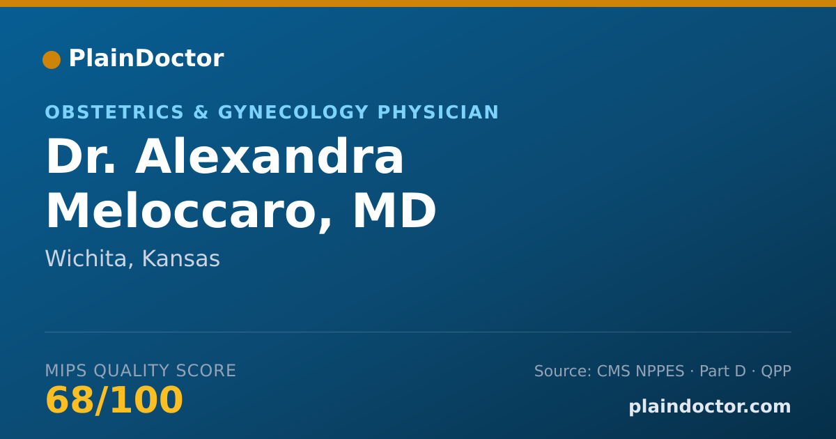 Shareable card for Alexandra Meloccaro, MD - Obstetrics & Gynecology Physician, Wichita, KS
