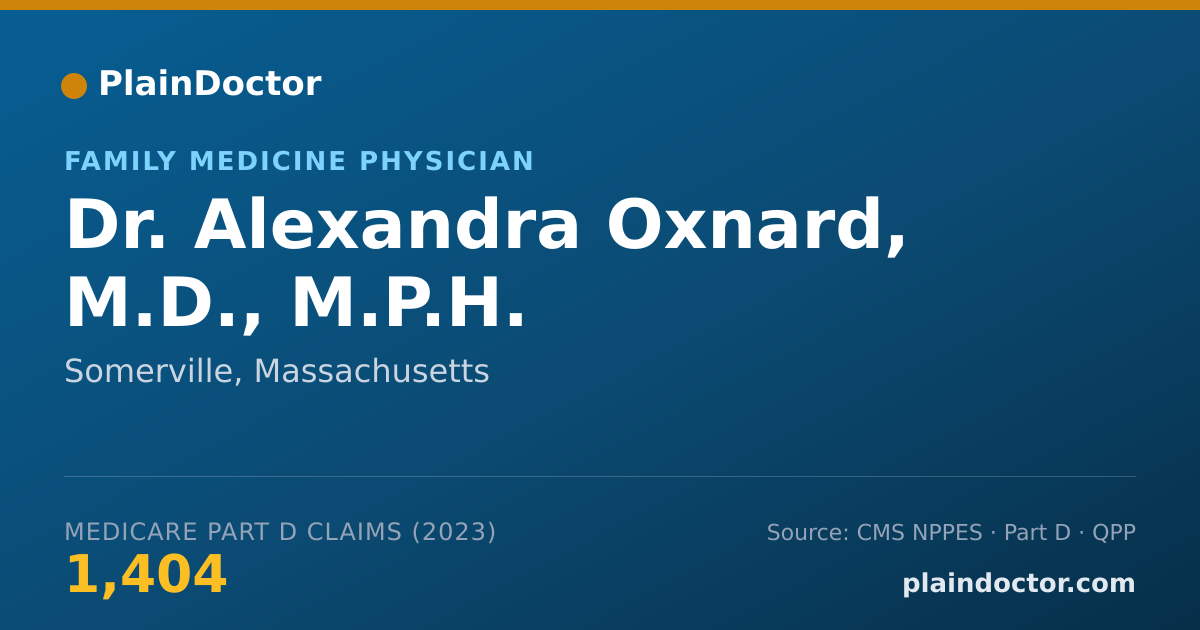 Shareable card for Alexandra Oxnard, M.D., M.P.H. - Family Medicine Physician, Somerville, MA
