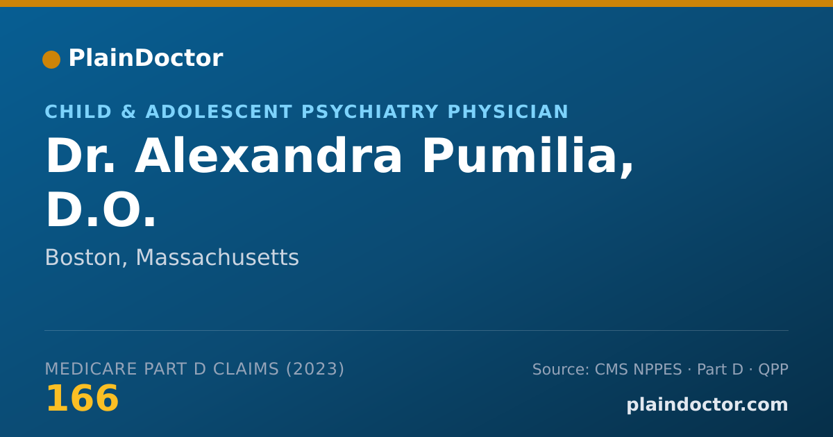 Shareable card for Alexandra Pumilia, D.O. - Child & Adolescent Psychiatry Physician, Boston, MA