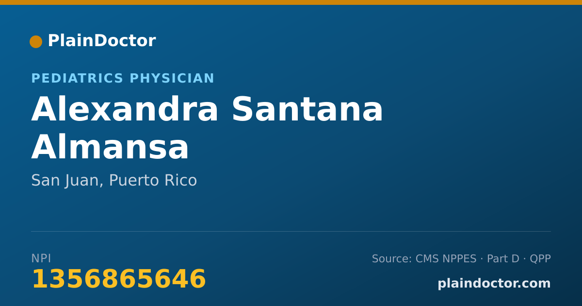 Shareable card for Alexandra Santana Almansa - Pediatrics Physician, San Juan, PR