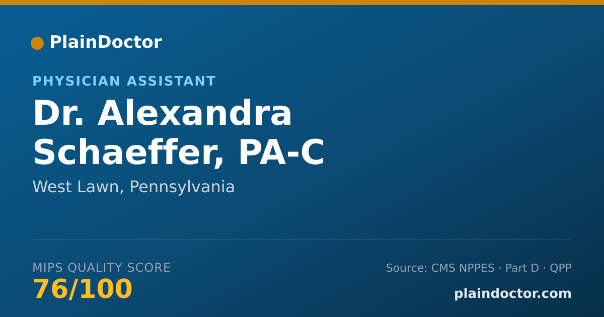 Shareable card for Alexandra Schaeffer, PA-C - Physician Assistant, West Lawn, PA