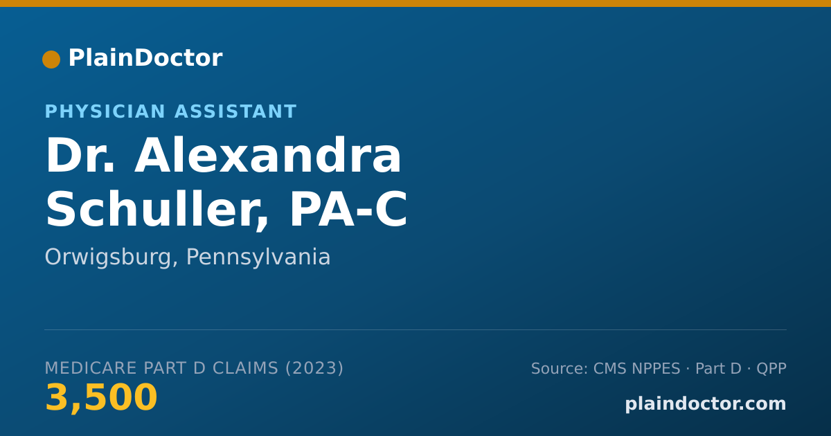 Shareable card for Alexandra Schuller, PA-C - Physician Assistant, Orwigsburg, PA