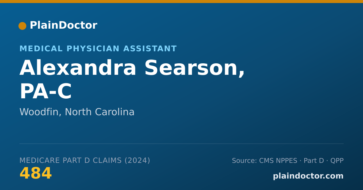 Shareable card for Alexandra Searson, PA-C - Medical Physician Assistant, Woodfin, NC