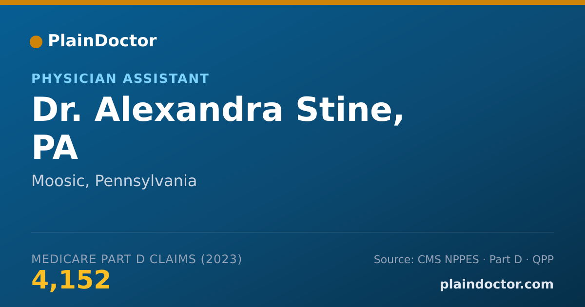 Shareable card for Alexandra Stine, PA - Physician Assistant, Moosic, PA