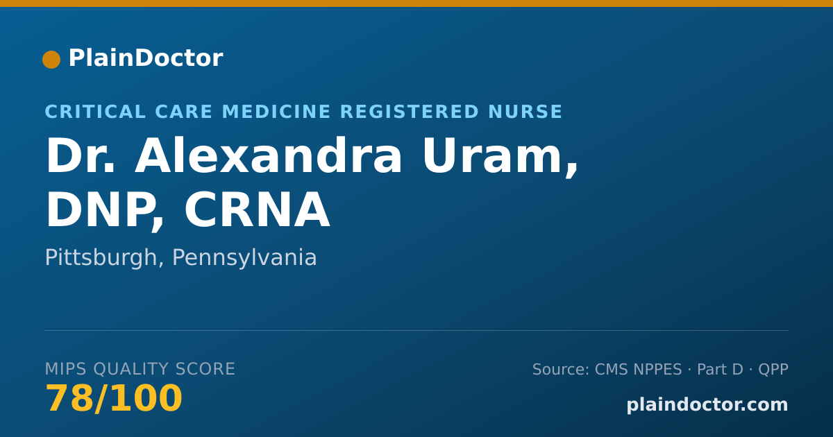 Shareable card for Alexandra Uram, DNP, CRNA - Critical Care Medicine Registered Nurse, Pittsburgh, PA