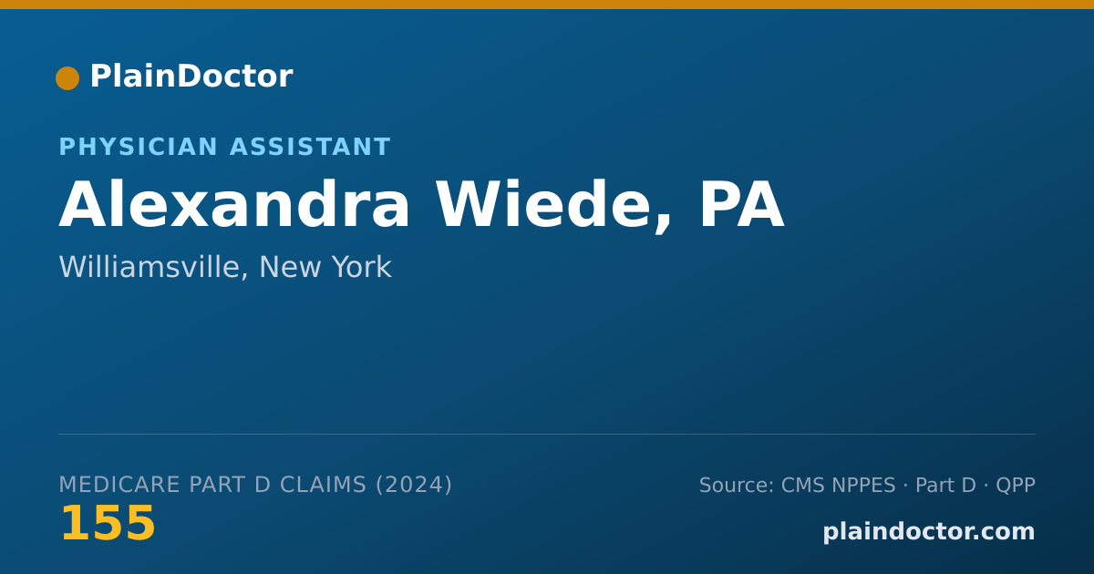 Shareable card for Alexandra Wiede, PA - Physician Assistant, Williamsville, NY