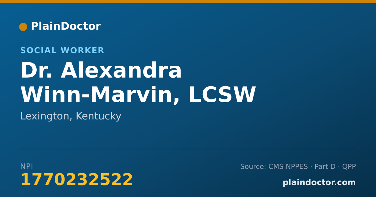 Shareable card for Alexandra Winn-Marvin, LCSW - Social Worker, Lexington, KY