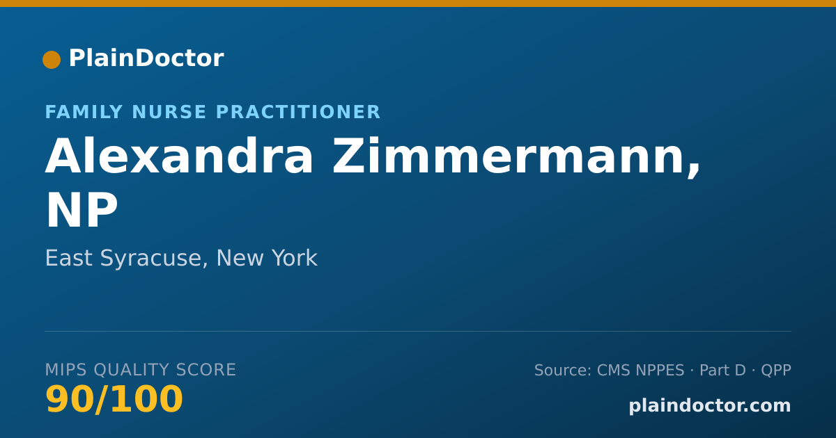 Shareable card for Alexandra Zimmermann, NP - Family Nurse Practitioner, East Syracuse, NY