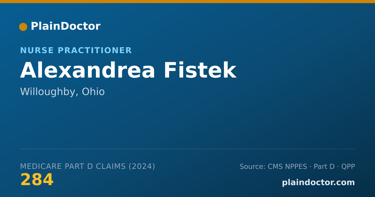 Shareable card for Alexandrea Fistek - Nurse Practitioner, Willoughby, OH