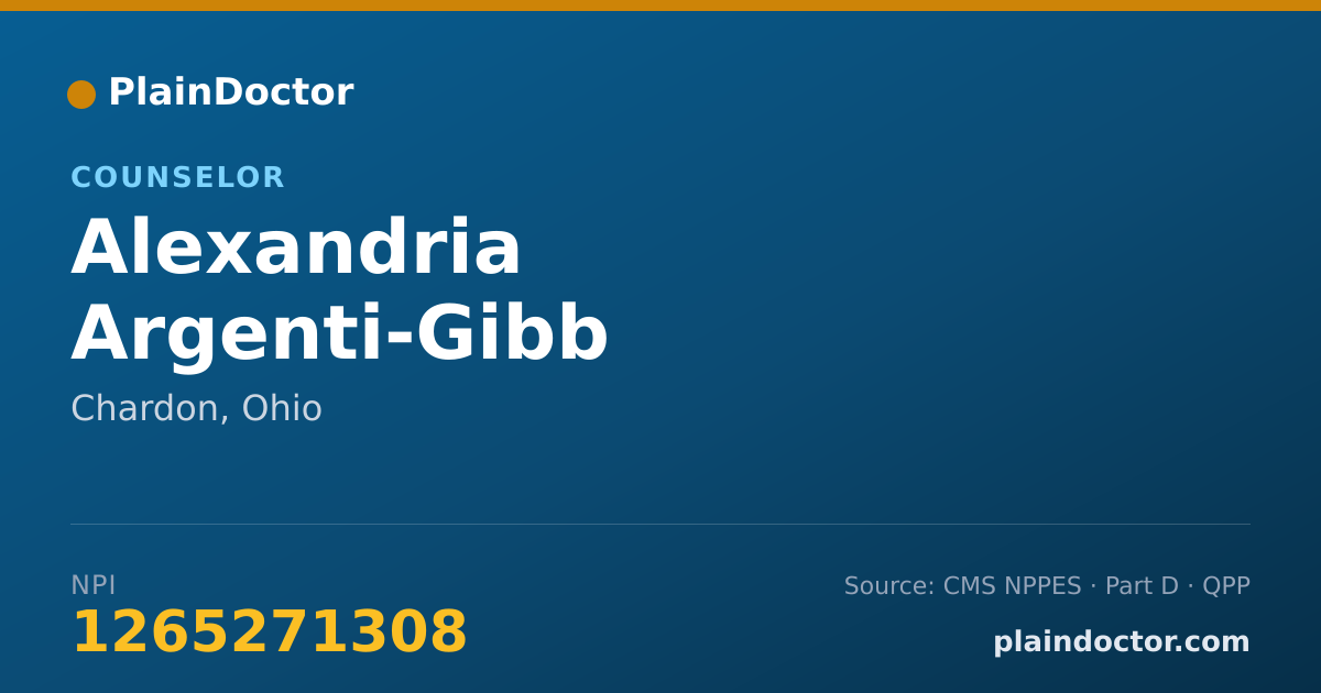 Shareable card for Alexandria Argenti-Gibb - Counselor, Chardon, OH