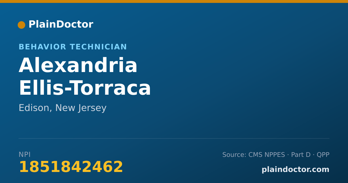 Shareable card for Alexandria Ellis-Torraca - Behavior Technician, Edison, NJ