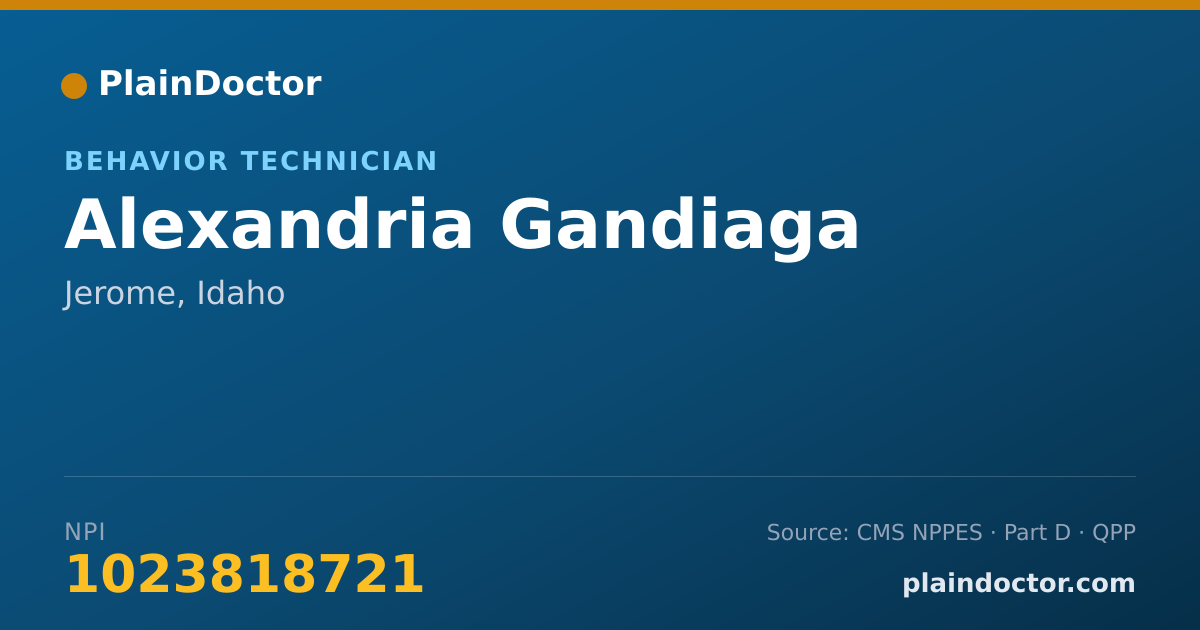 Shareable card for Alexandria Gandiaga - Behavior Technician, Jerome, ID