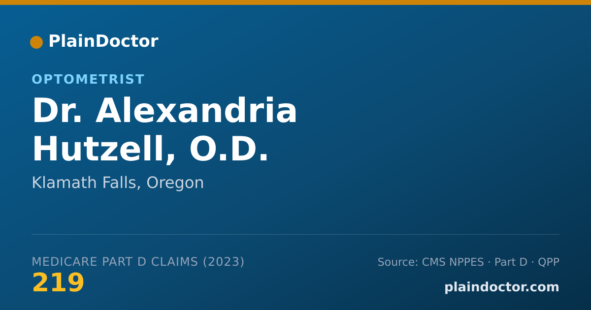 Shareable card for Alexandria Hutzell, O.D. - Optometrist, Klamath Falls, OR
