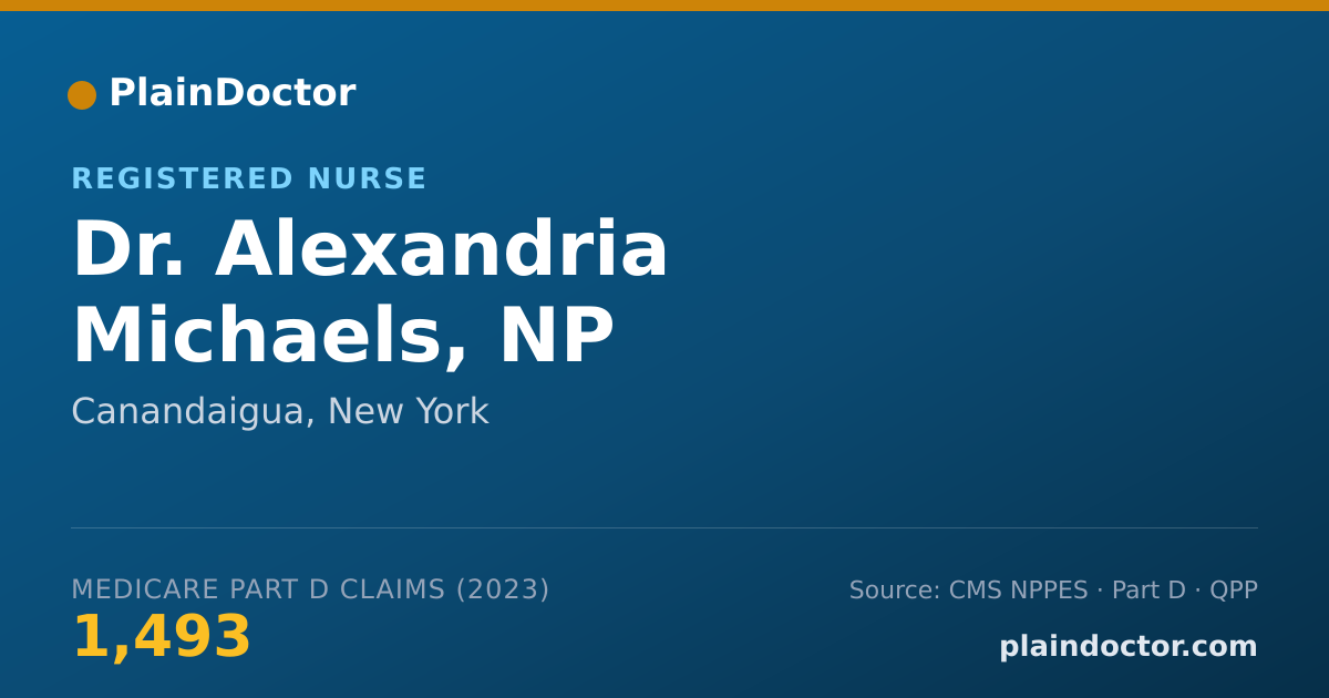 Shareable card for Alexandria Michaels, NP - Registered Nurse, Canandaigua, NY