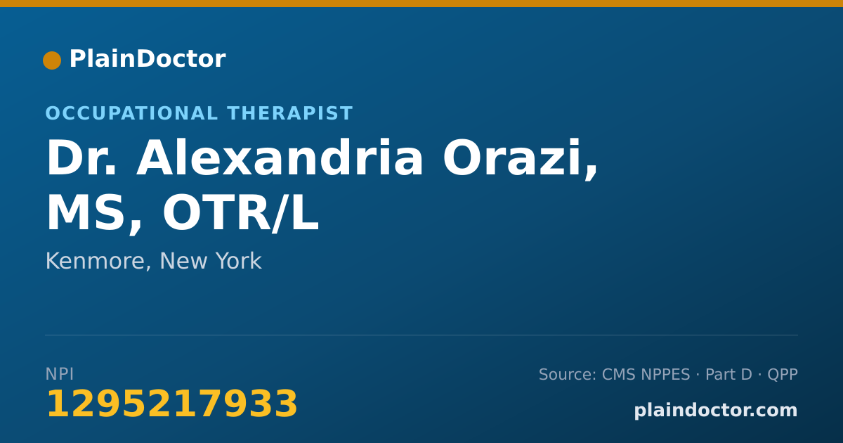 Shareable card for Alexandria Orazi, MS, OTR/L - Occupational Therapist, Kenmore, NY