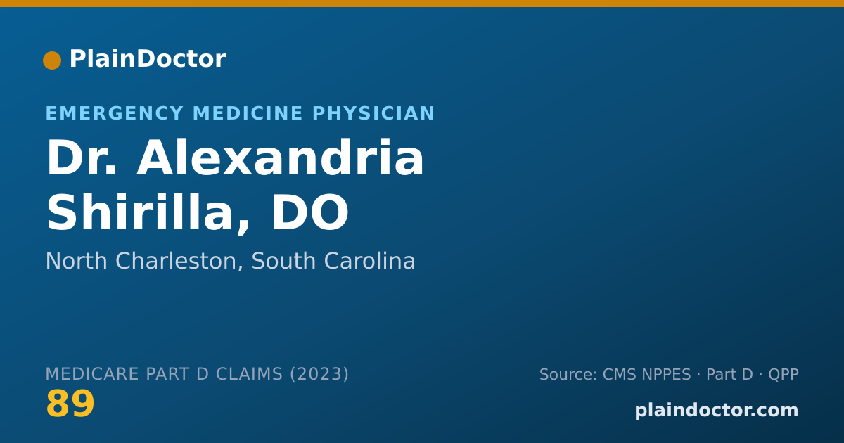 Shareable card for Alexandria Shirilla, DO - Emergency Medicine Physician, North Charleston, SC