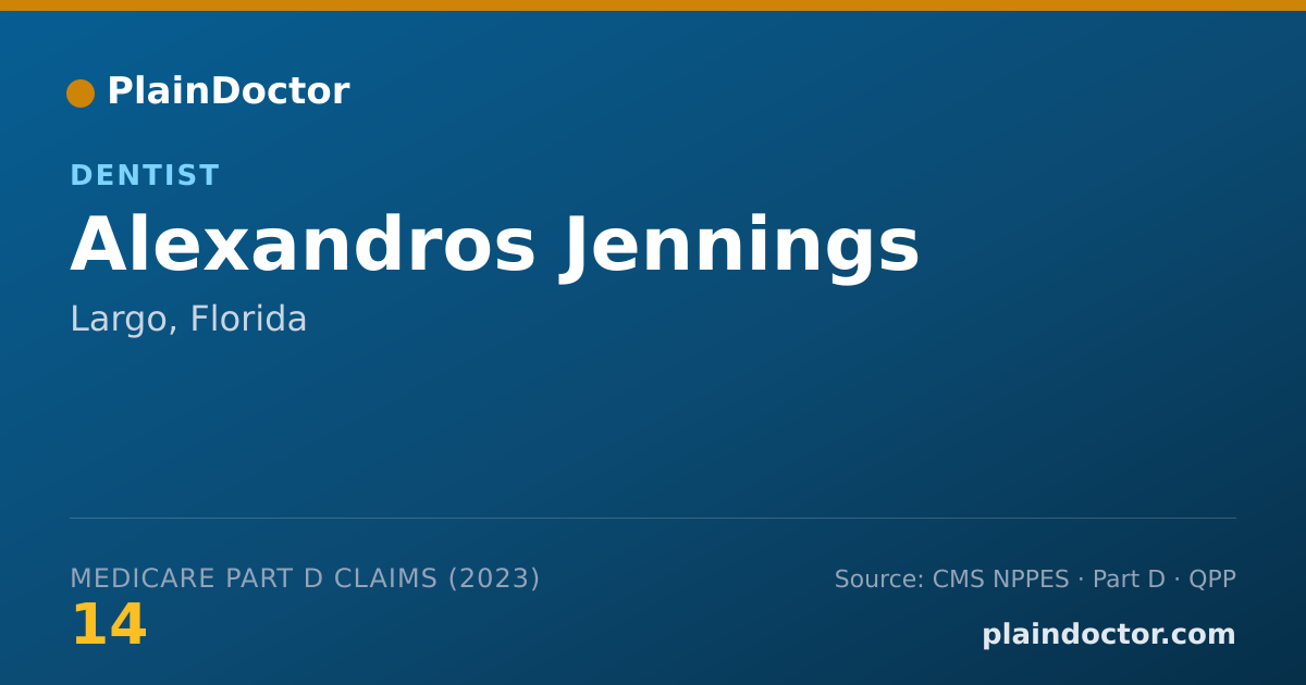 Shareable card for Alexandros Jennings - Dentist, Largo, FL