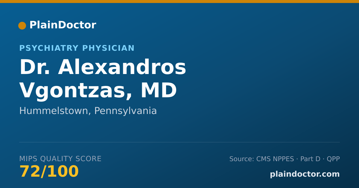 Shareable card for Alexandros Vgontzas, MD - Psychiatry Physician, Hummelstown, PA