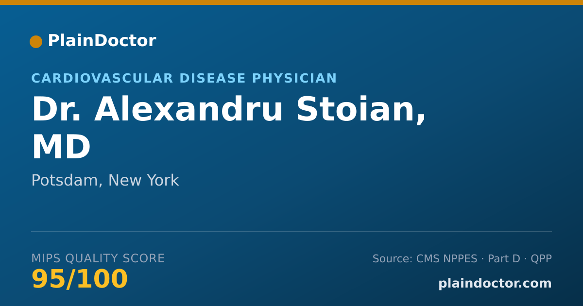 Shareable card for Alexandru Stoian, MD - Cardiovascular Disease Physician, Potsdam, NY