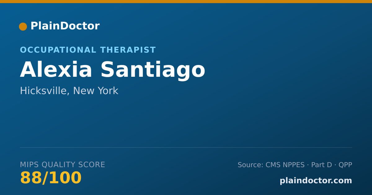 Shareable card for Alexia Santiago - Occupational Therapist, Hicksville, NY