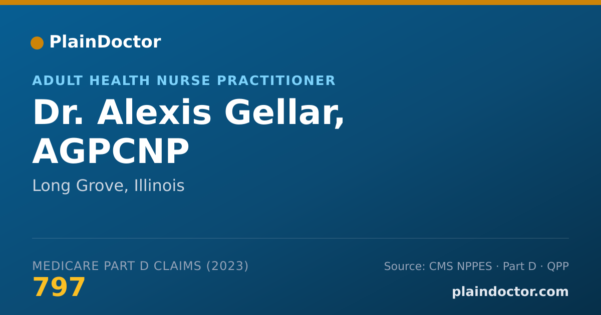 Shareable card for Alexis Gellar, AGPCNP - Adult Health Nurse Practitioner, Long Grove, IL
