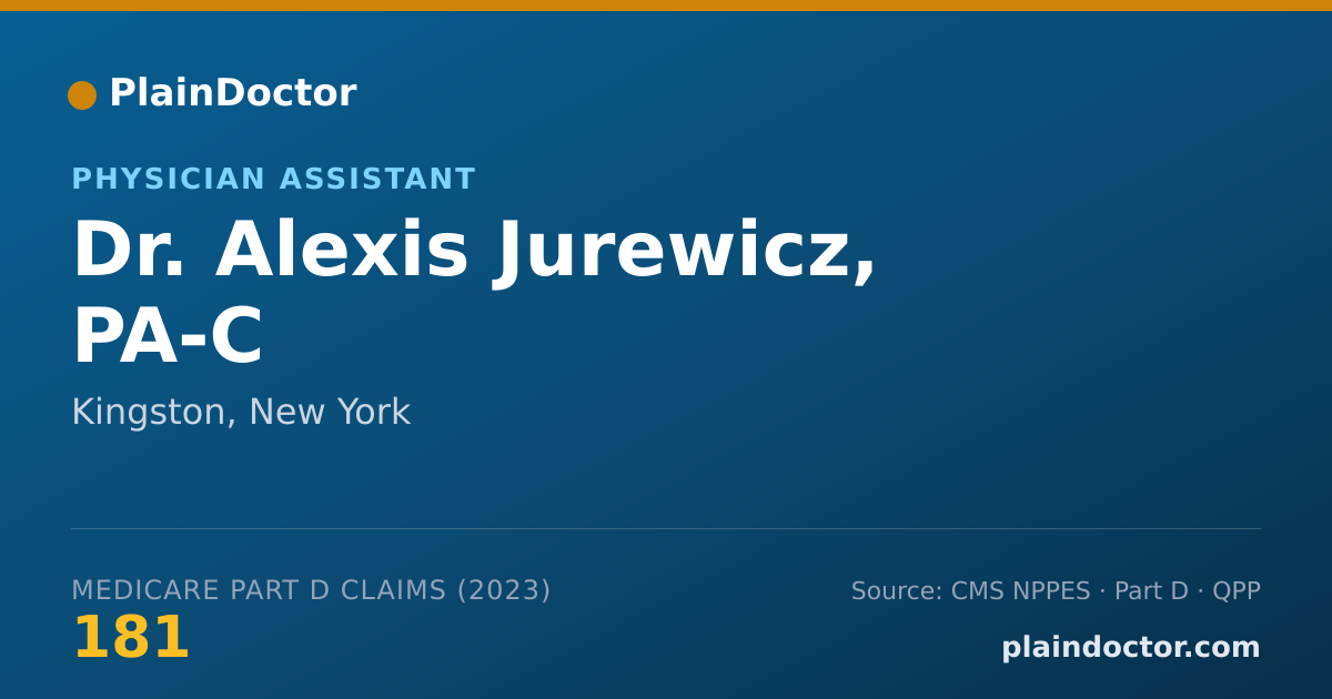 Shareable card for Alexis Jurewicz, PA-C - Physician Assistant, Kingston, NY