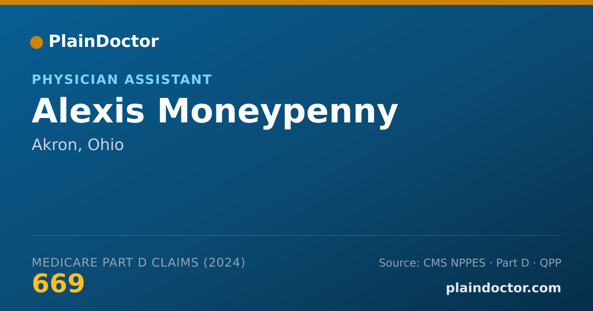 Shareable card for Alexis Moneypenny - Physician Assistant, Akron, OH