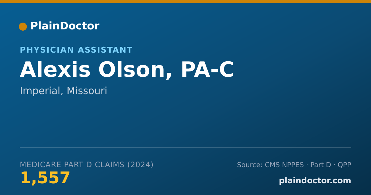 Shareable card for Alexis Olson, PA-C - Physician Assistant, Imperial, MO