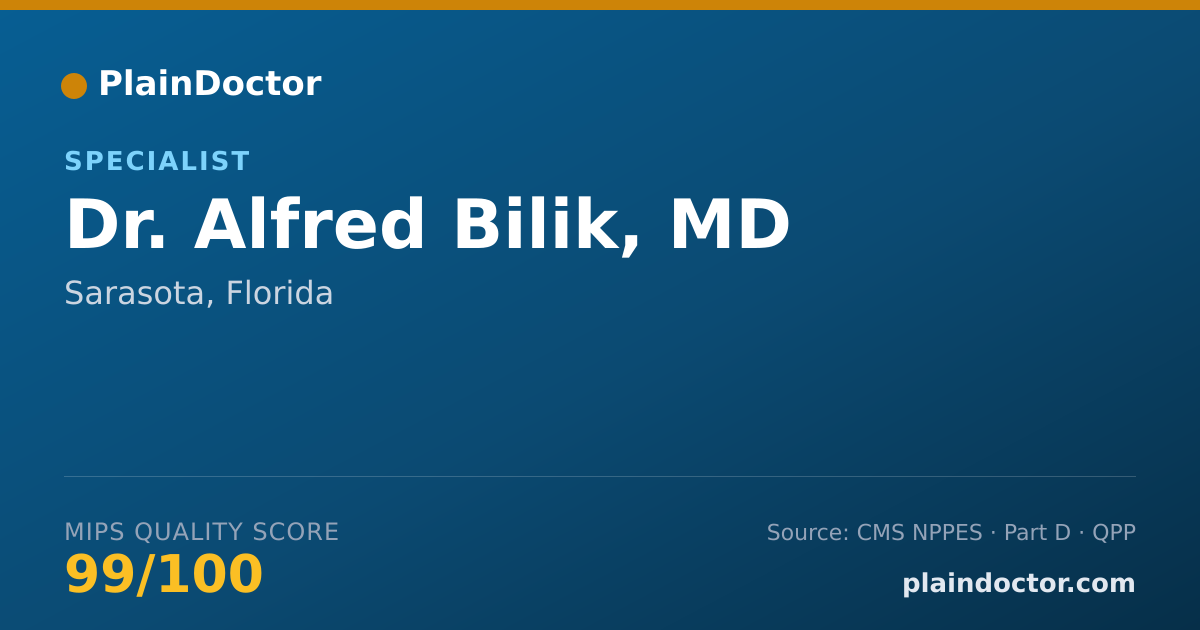 Shareable card for Alfred Bilik, MD - Specialist, Sarasota, FL