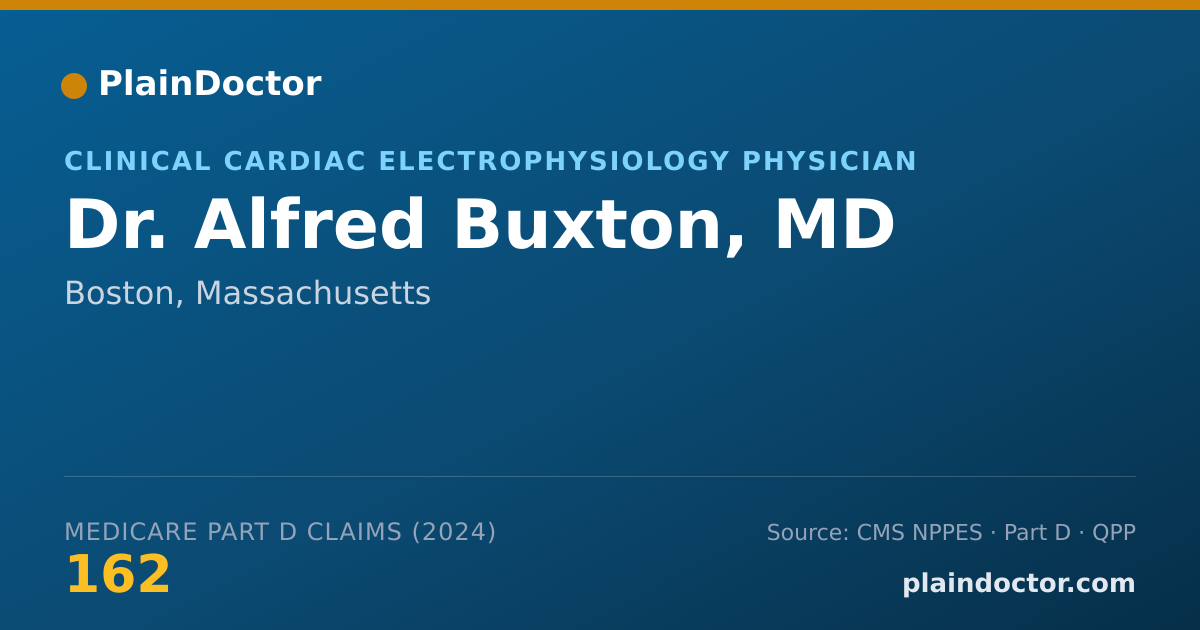 Shareable card for Alfred Buxton, MD - Clinical Cardiac Electrophysiology Physician, Boston, MA