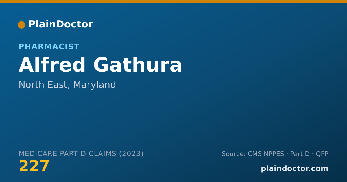 Shareable card for Alfred Gathura - Pharmacist, North East, MD