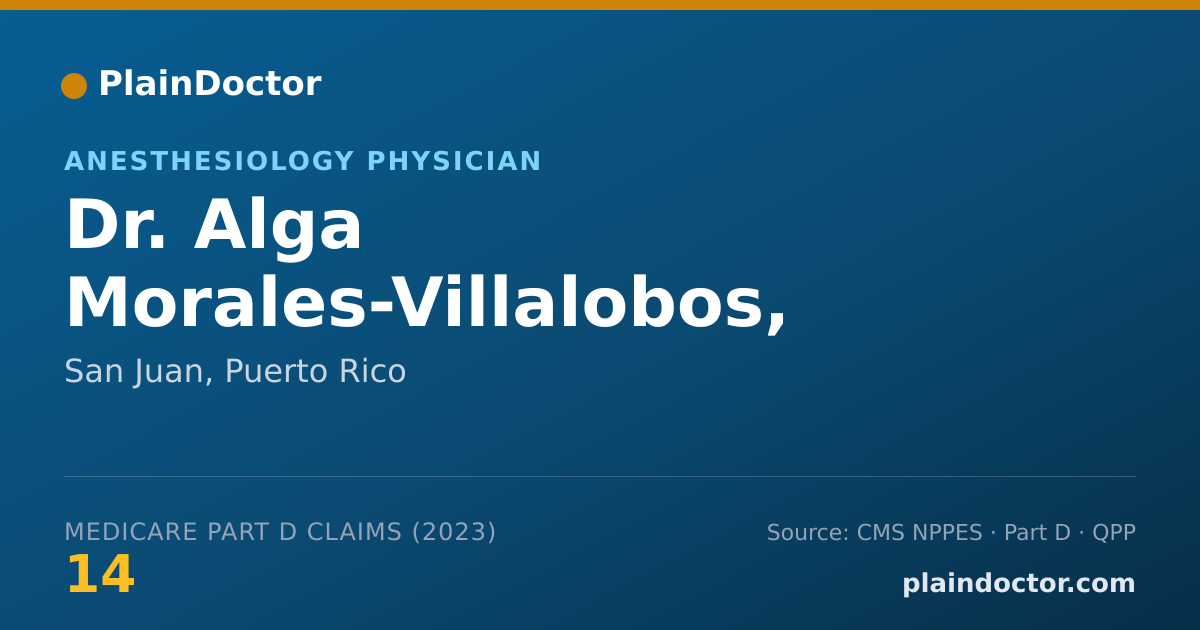Shareable card for Alga Morales-Villalobos, M.D. - Anesthesiology Physician, San Juan, PR