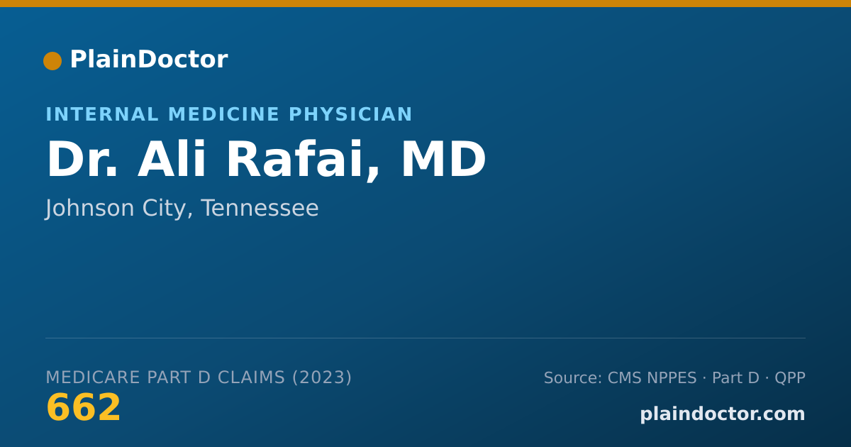 Shareable card for Ali Rafai, MD - Internal Medicine Physician, Johnson City, TN
