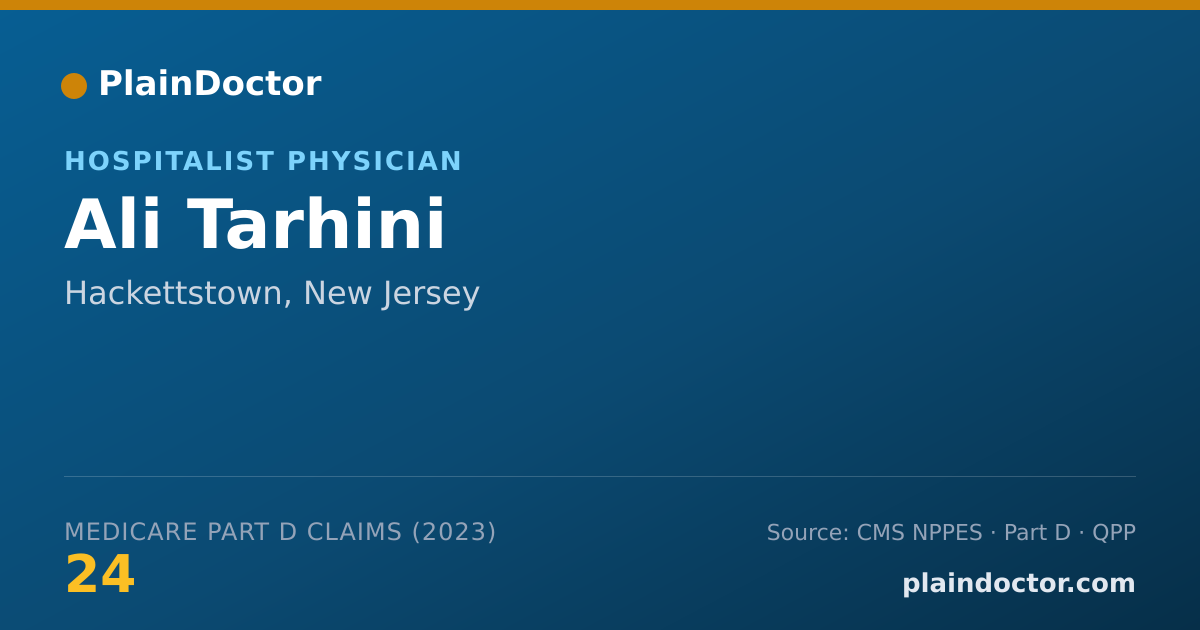 Shareable card for Ali Tarhini - Hospitalist Physician, Hackettstown, NJ