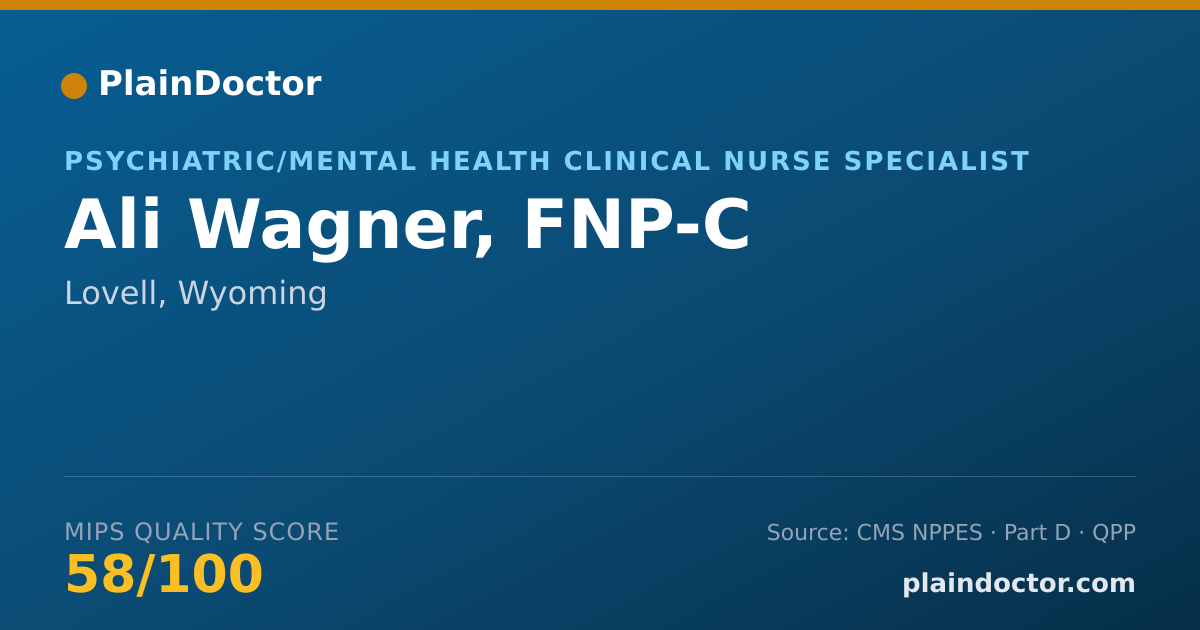 Shareable card for Ali Wagner, FNP-C - Family Nurse Practitioner, Lovell, WY