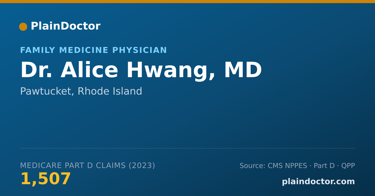 Shareable card for Alice Hwang, MD - Family Medicine Physician, Pawtucket, RI