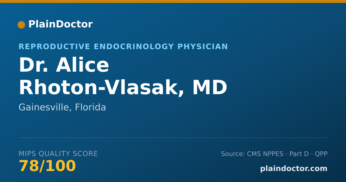 Shareable card for Alice Rhoton-Vlasak, MD - Reproductive Endocrinology Physician, Gainesville, FL