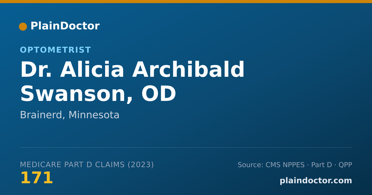 Shareable card for Alicia Archibald Swanson, OD - Optometrist, Brainerd, MN