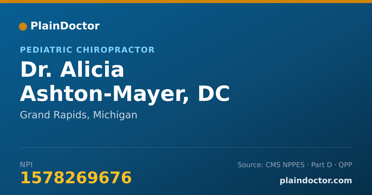 Shareable card for Alicia Ashton-Mayer, DC - Pediatric Chiropractor, Grand Rapids, MI