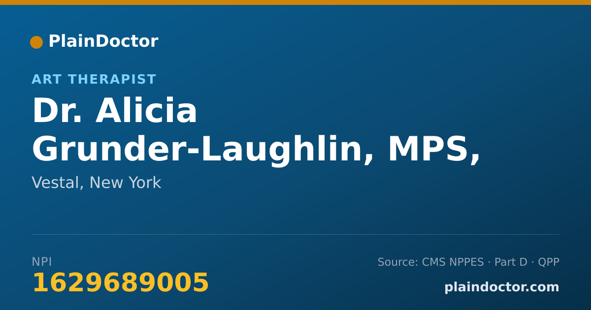 Shareable card for Alicia Grunder-Laughlin, MPS, ATR-BC, LCAT - Art Therapist, Vestal, NY