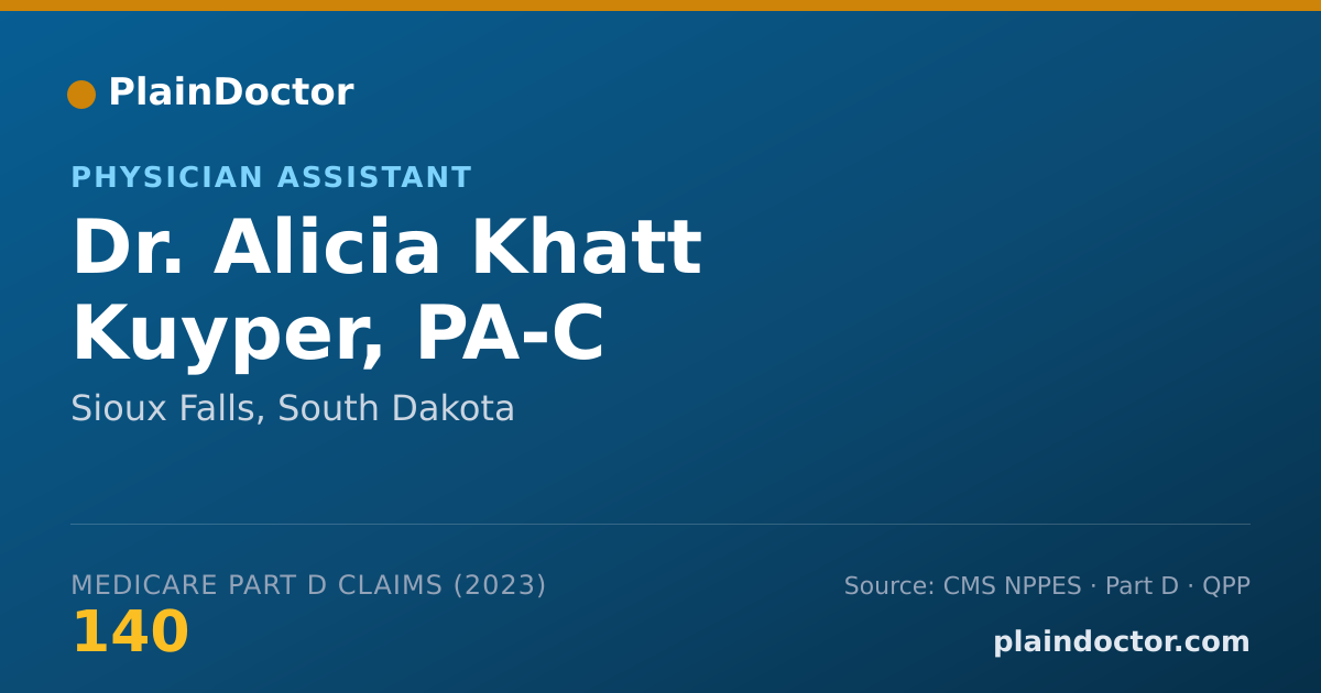 Shareable card for Alicia Khatt Kuyper, PA-C - Physician Assistant, Sioux Falls, SD
