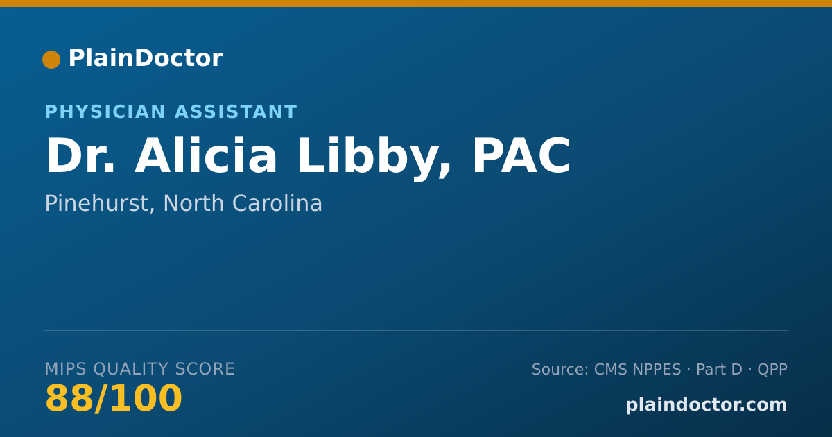 Shareable card for Alicia Libby, PAC - Physician Assistant, Pinehurst, NC