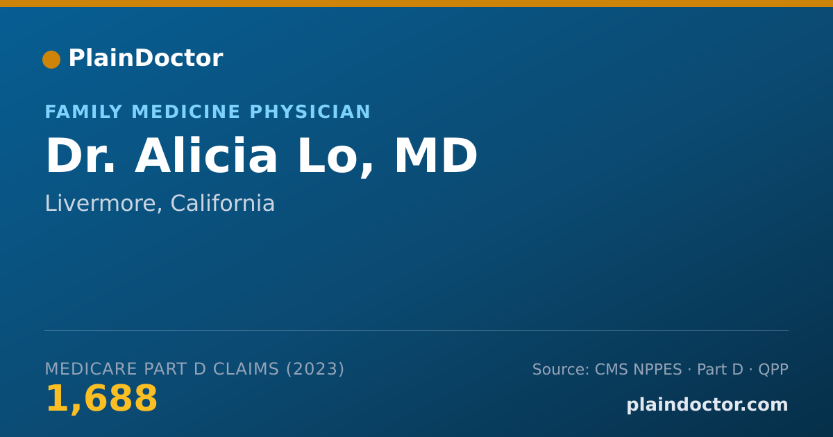 Shareable card for Alicia Lo, MD - Family Medicine Physician, Livermore, CA