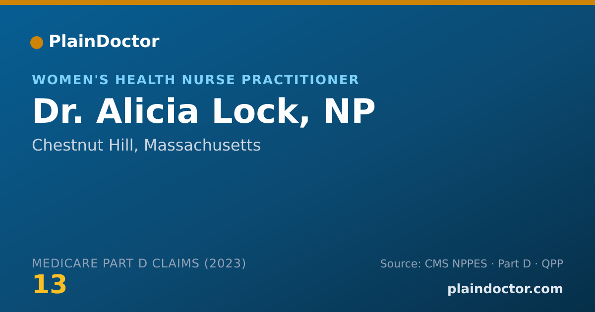 Shareable card for Alicia Lock, NP - Women's Health Nurse Practitioner, Chestnut Hill, MA