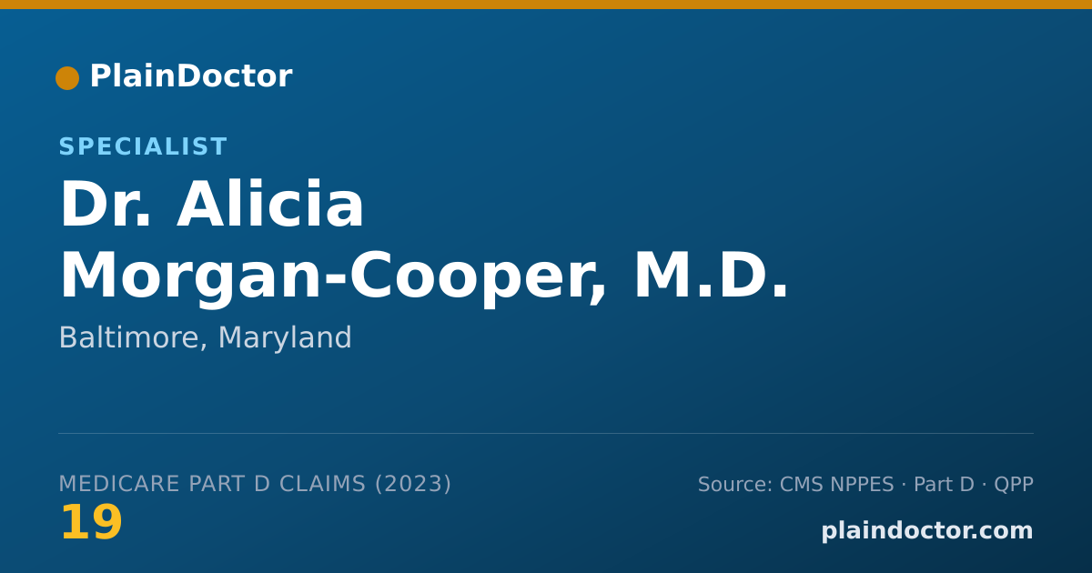 Shareable card for Alicia Morgan-Cooper, M.D. - Specialist, Baltimore, MD